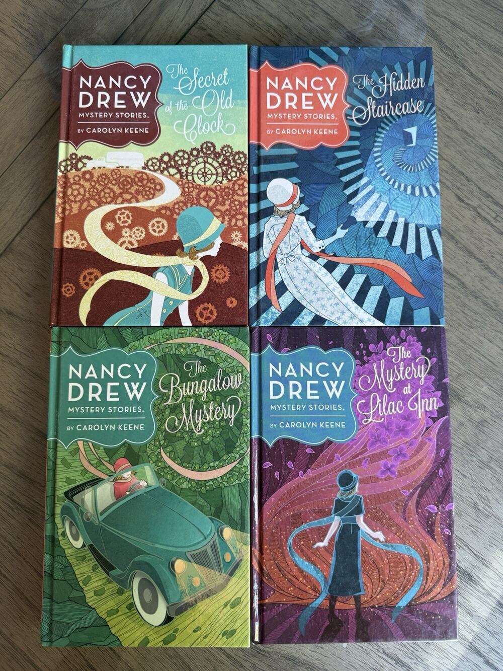 Nancy Drew Set Of Mystery Books 1-4 Carolyn Keene Hardcover Set Republished 1988